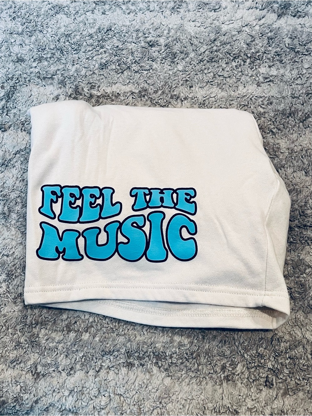MTV Logo Sweatshirt Tag on White Garment